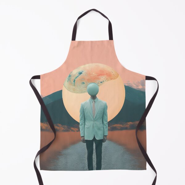 Item preview, Surreal Landscape with Moon-Headed Figure designed and sold by VectorPlace.