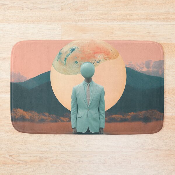 Item preview, Surreal Landscape with Moon-Headed Figure designed and sold by VectorPlace.