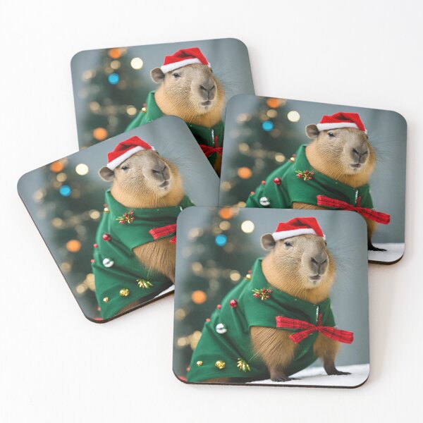 Item preview,  Christmas capybara designed and sold by StyleSketch.