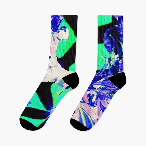 Item preview, green and black flowers with blue designed and sold by Gabriel BOCQUAIRE.