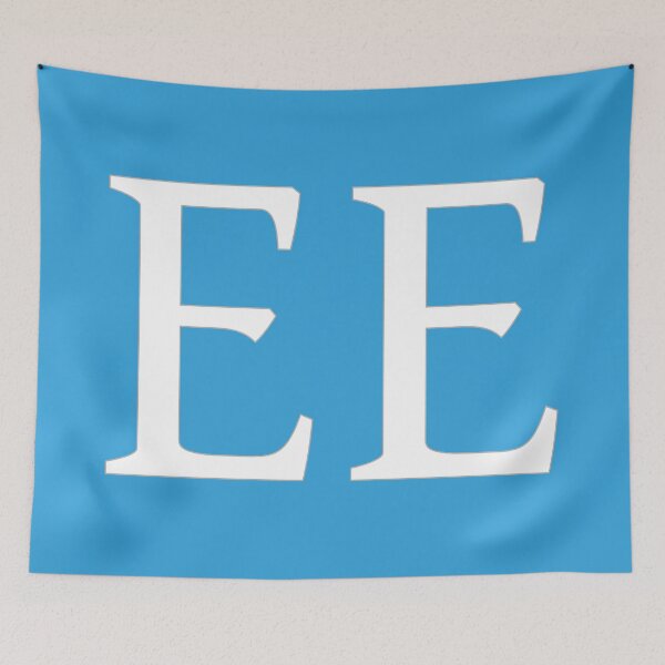 Item preview, EE Initials Monogram Elegant White Letters designed and sold by Jeallan Designs.