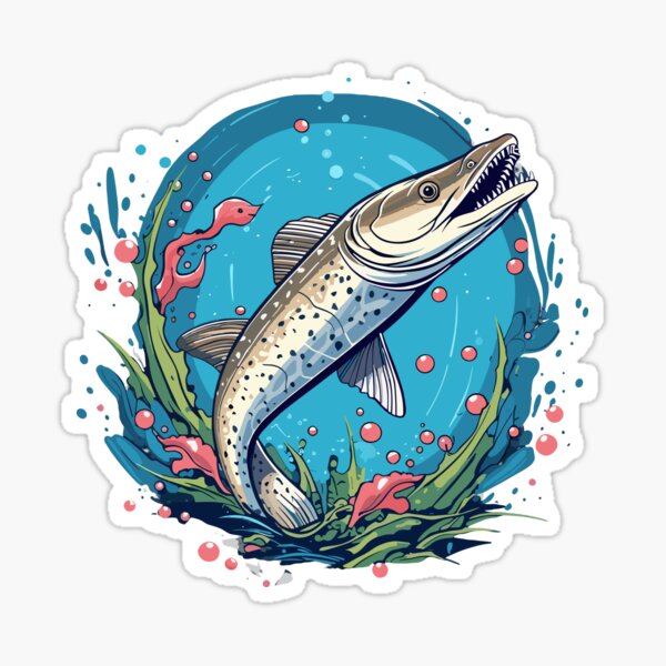 Funny Fish Sticker Alligator Gar Sticker Trout Decal Boat Fly