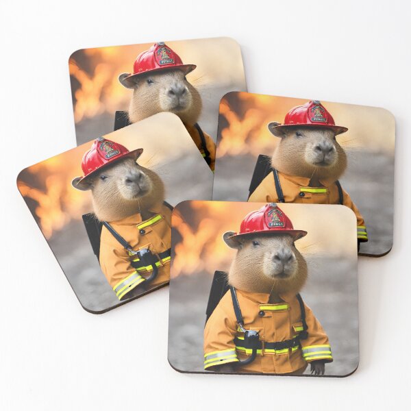 Item preview,  Capybara fireman designed and sold by StyleSketch.