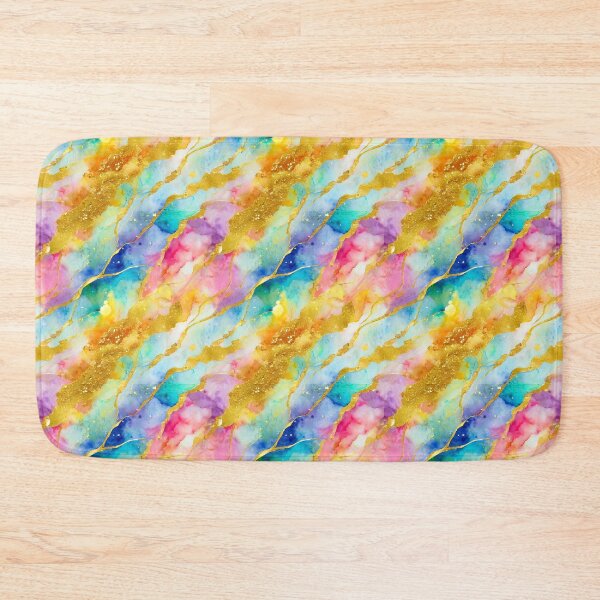 Item preview, Pastel Rainbow Marble With Gold designed and sold by craftyvixenart.