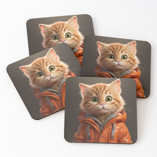 Item preview, Whimsical Ginger Striped Cat in Orange Coat designed and sold by mittie101.