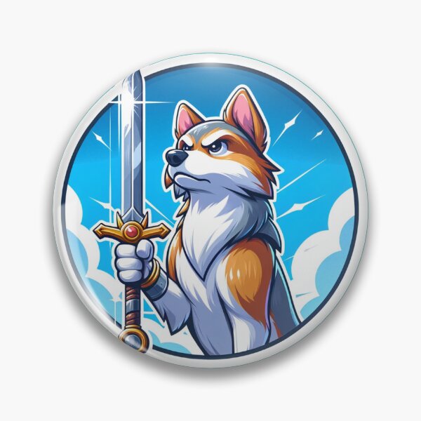 Item preview, Sword-Wielding Dog Warrior designed and sold by ZooStickerss.