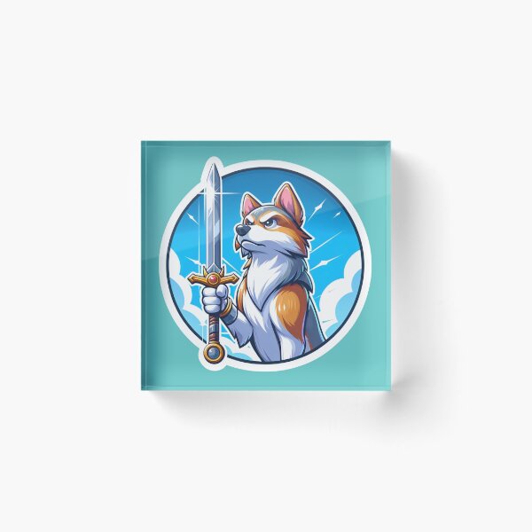 Item preview, Sword-Wielding Dog Warrior designed and sold by ZooStickerss.
