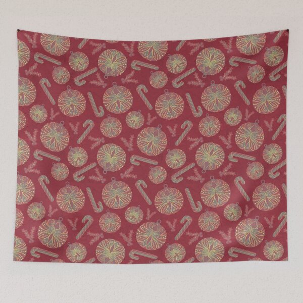Item preview, Christmas Baubles Celebration - Retro red designed and sold by Carina Parry Studios.