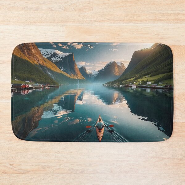 Item preview, Kayaking in Norway - AI Art designed and sold by Oilix.