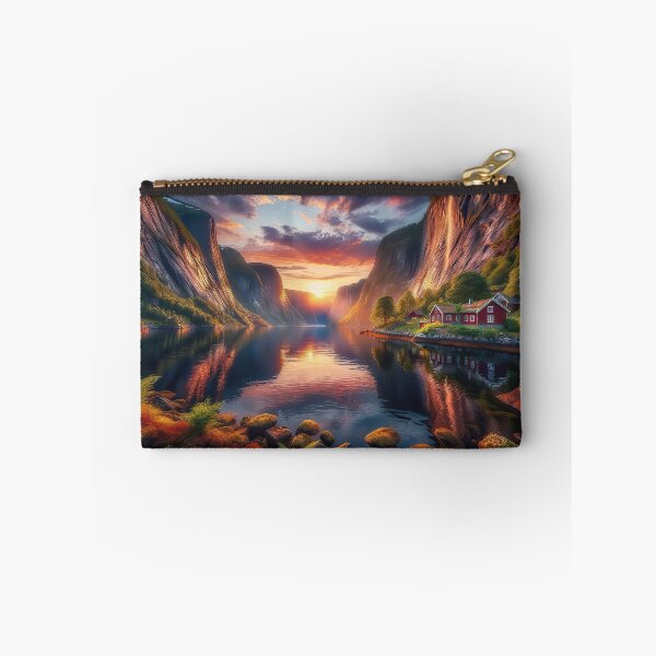 Item preview, Sunset in Norway - AI Art designed and sold by Oilix.