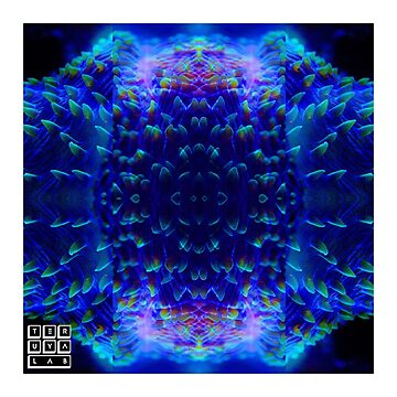 Artwork thumbnail, Coral Neon Purple Plate LPS Reef Aquarium by teruyalab