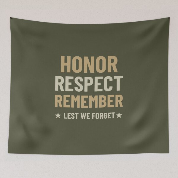 Item preview, Honor Respect Remember * lest we forget * - Remembrance Day Design showing thanks to those who sacrificed all designed and sold by teecraftstudios.