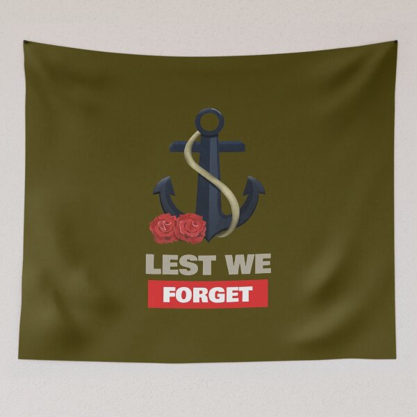 Item preview, Lest We Forget - Remembrance Day Design showing thanks to those who served in the Navy and sacrificed all designed and sold by teecraftstudios.