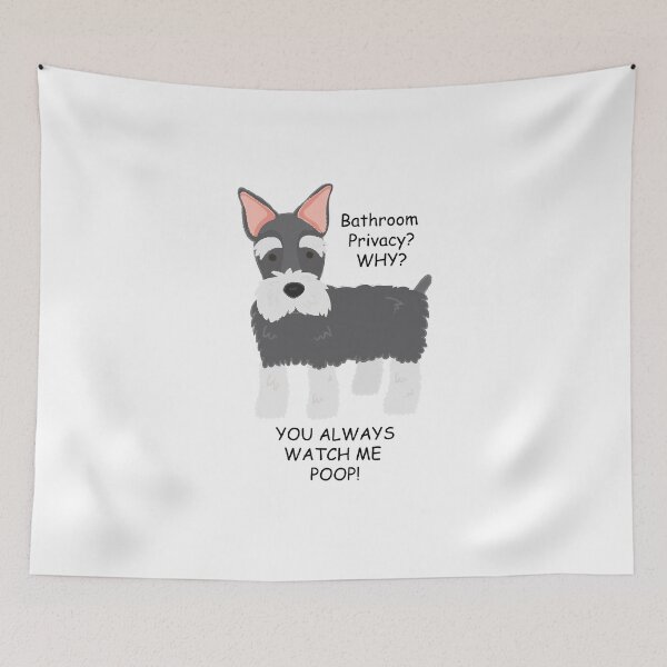Item preview, Schnauzer's Bathroom Privacy designed and sold by Petensity.