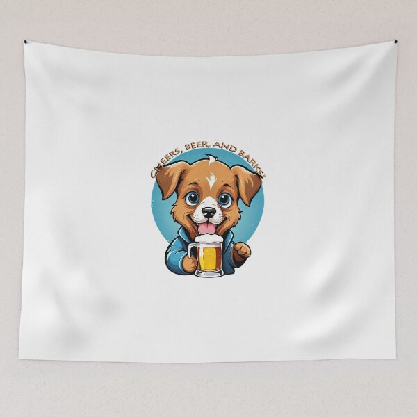 Item preview, CHEERS, BEER AND BARKS designed and sold by likbatonboot.