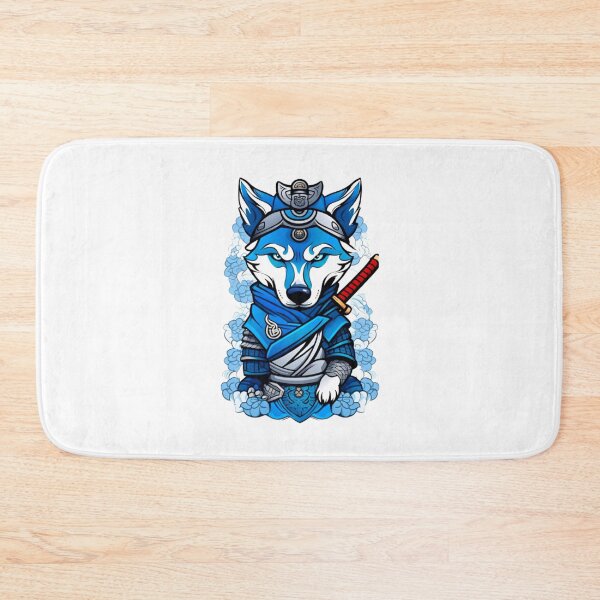 Item preview, Cool Blue wolf dog samurai designed and sold by KorArtStudio.