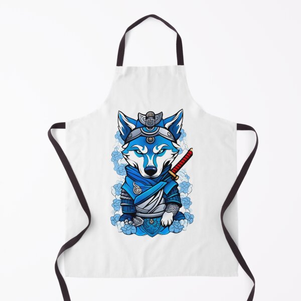 Item preview, Cool Blue wolf dog samurai designed and sold by KorArtStudio.