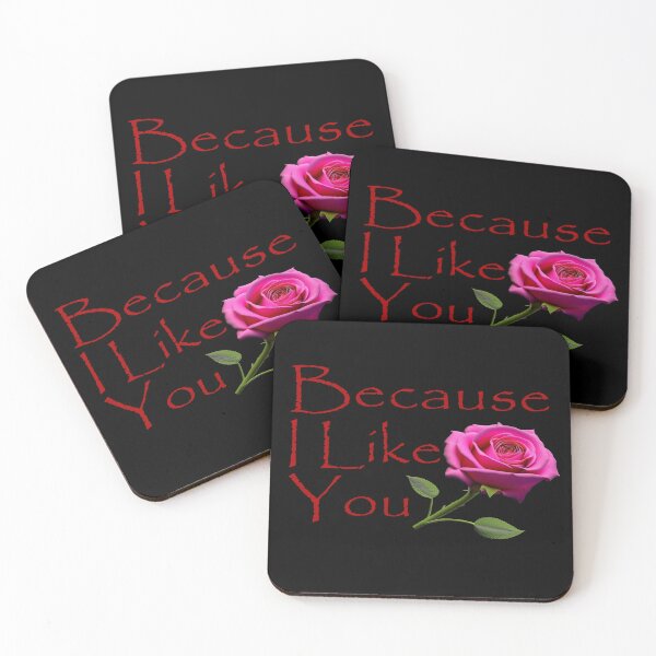 Item preview, Because I Like You - Pink Rose Red Text designed and sold by MegaDirt.