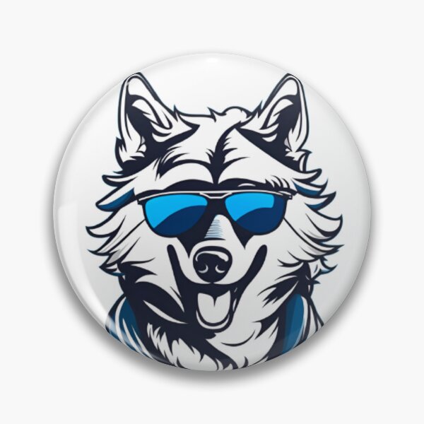 Item preview, Blue wolf wear sunglasses designed and sold by KorArtStudio.