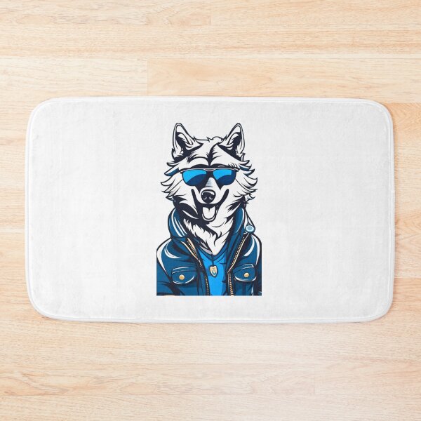 Item preview, Blue wolf wear sunglasses designed and sold by KorArtStudio.