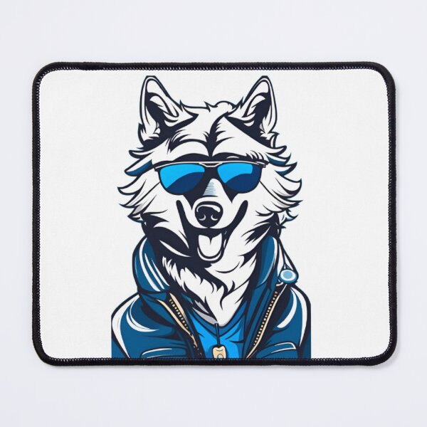 Item preview, Blue wolf wear sunglasses designed and sold by KorArtStudio.