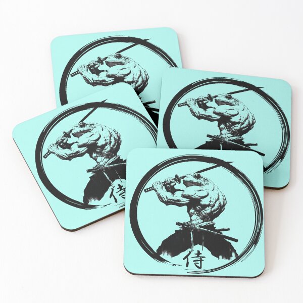 Item preview, Samurai Frog with Sword and Kanji Symbol: Martial Art designed and sold by VirtusMachina.