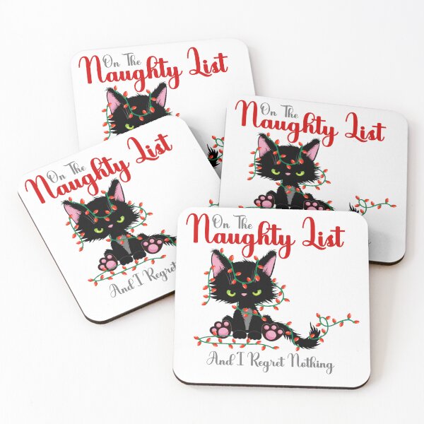 Item preview, On The Naughty List And I Regret Nothing - Christmas Cat  designed and sold by Dominika Bednarska.