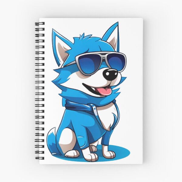 Item preview, Blue wolf dog  wear sunglasses designed and sold by KorArtStudio.