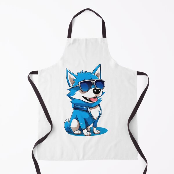 Item preview, Blue wolf dog wear sunglasses designed and sold by KorArtStudio.