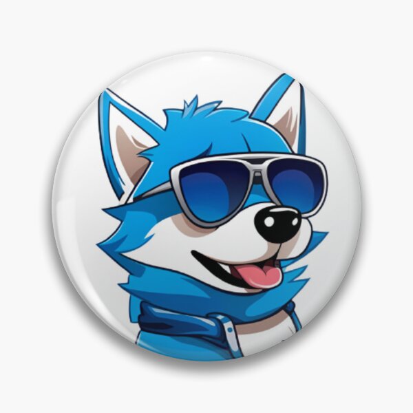 Item preview, Blue wolf dog  wear sunglasses designed and sold by KorArtStudio.