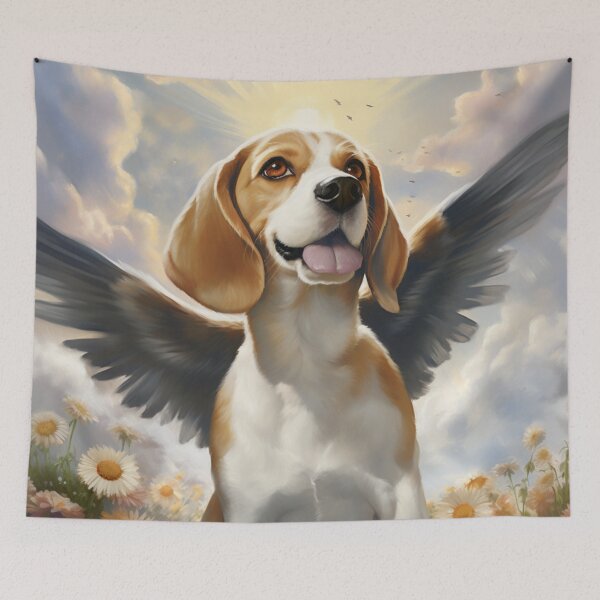 Item preview, Beagle Waiting In Heaven designed and sold by ZenEverAI.