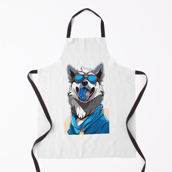 Item preview, Cute Blue wolf dog wear sunglasses designed and sold by KorArtStudio.