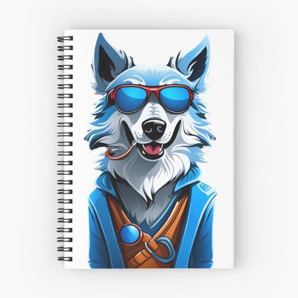 Item preview, Cool Blue wolf dog wear sunglasses designed and sold by KorArtStudio.