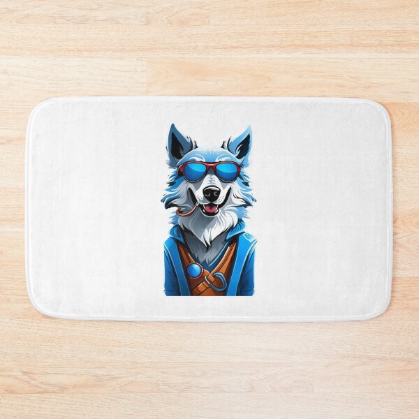 Item preview, Cool Blue wolf dog wear sunglasses designed and sold by KorArtStudio.