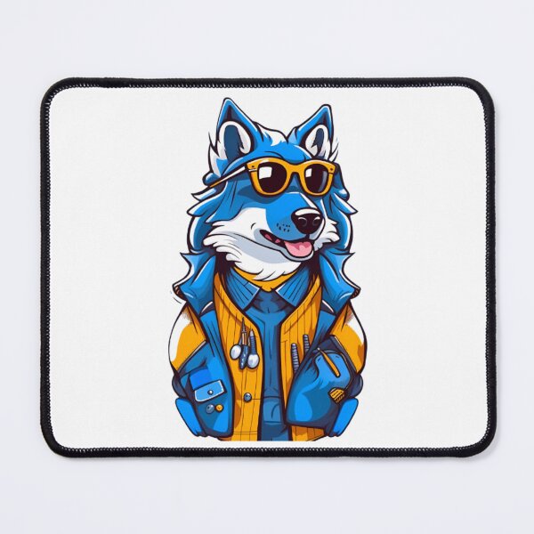Item preview, Cool Blue wolf wear sunglasses designed and sold by KorArtStudio.