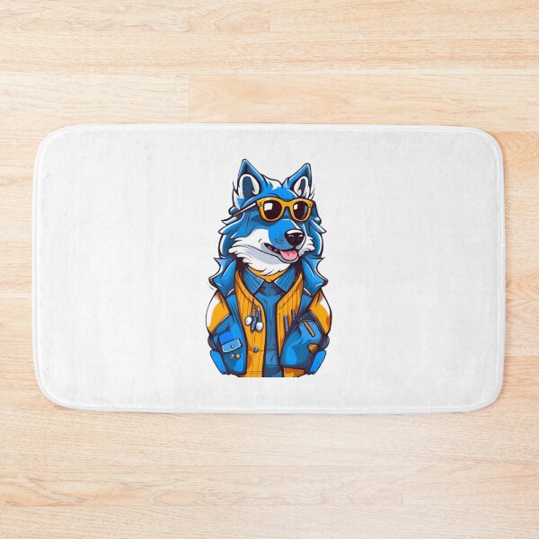 Item preview, Cool Blue wolf wear sunglasses designed and sold by KorArtStudio.