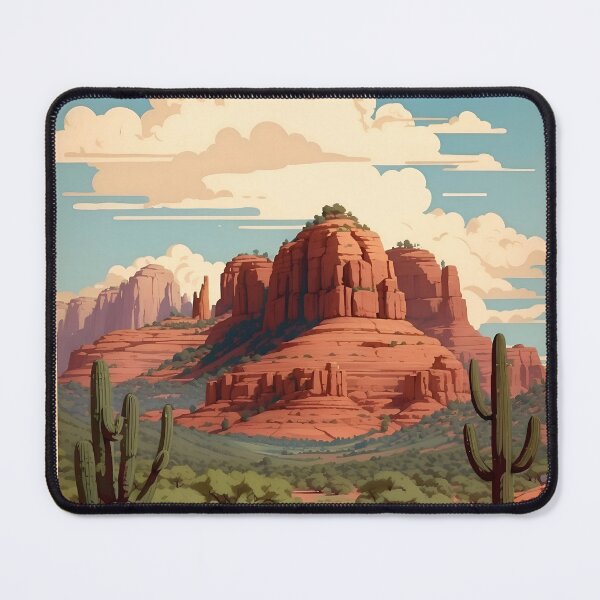 Item preview, Sedona Vintage Retro Poster: Arizona's Desert Beauty designed and sold by Ceemko's Vintage Corner.