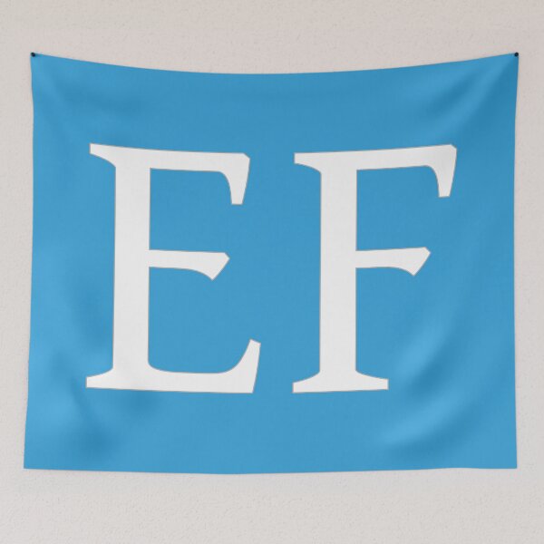 Item preview, EF Initials Monogram Elegant White Letters designed and sold by Jeallan Designs.