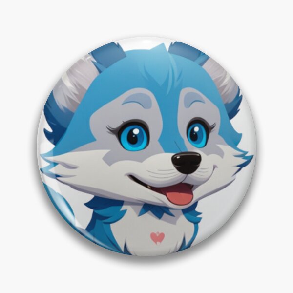 Item preview, Little Cool Blue wolf dog designed and sold by KorArtStudio.