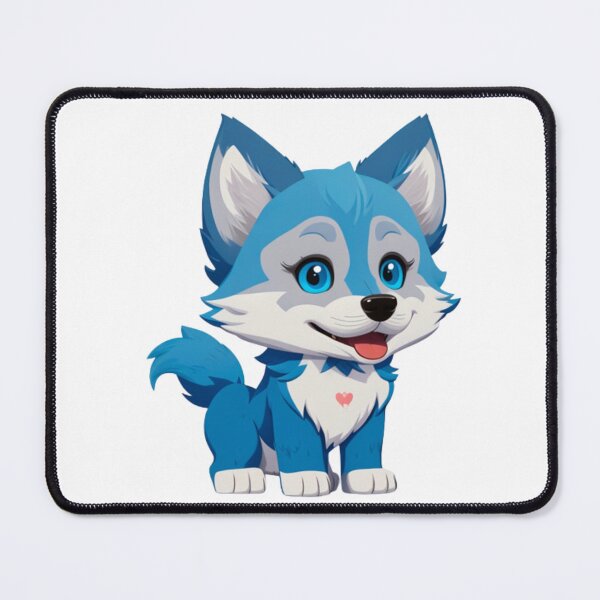 Item preview, Little Cool Blue wolf dog designed and sold by KorArtStudio.