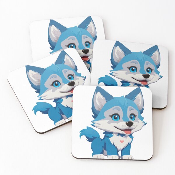 Item preview, Little Cool Blue wolf dog designed and sold by KorArtStudio.