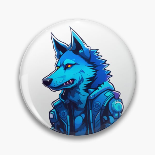 Item preview, Blue wolf dog cyberpunk  designed and sold by KorArtStudio.