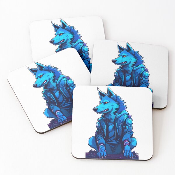 Item preview, Blue wolf dog cyberpunk  designed and sold by KorArtStudio.