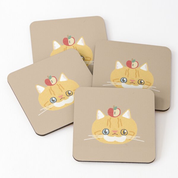 Item preview, An orange cat and apple designed and sold by bebolife.