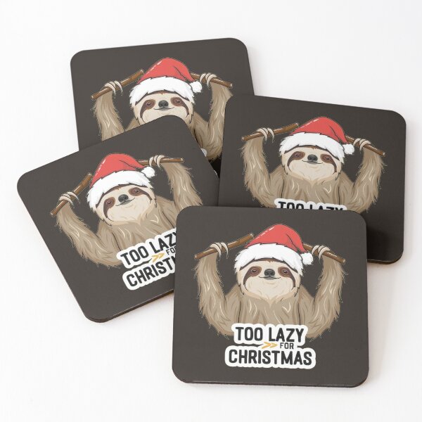 Item preview, Too Lazy for Christmas Sloth designed and sold by Laugh-Lines.