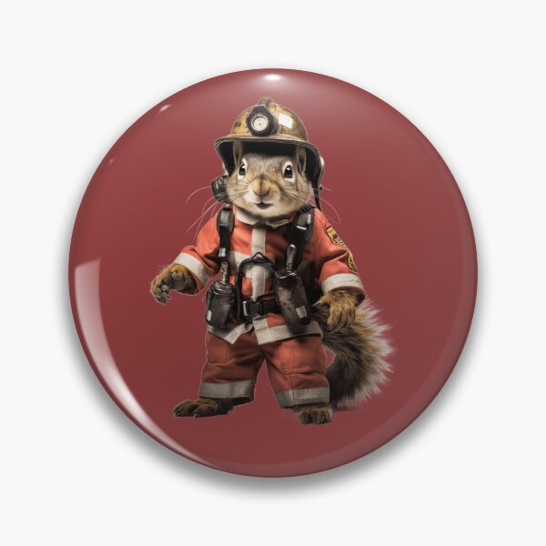Item preview, Squirrel firefighter designed and sold by pawmad.