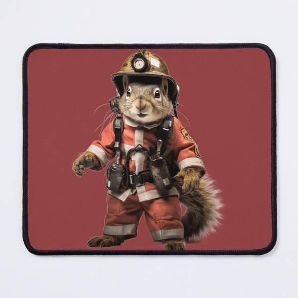 Item preview, Squirrel firefighter designed and sold by pawmad.