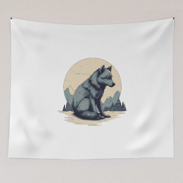 Item preview, Lonely Wolf in the Moonlight designed and sold by Anima-aesthetic.