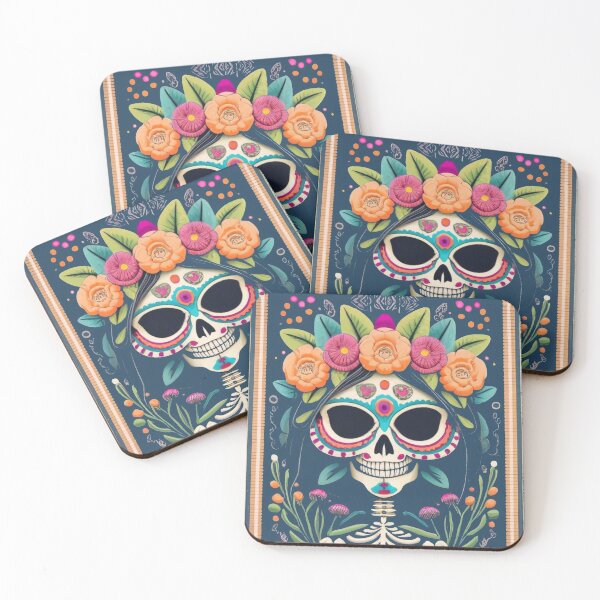 Item preview, Day of the Dead Calavera Catrina  female skeleton flower hat designed and sold by JaroDesign2023.