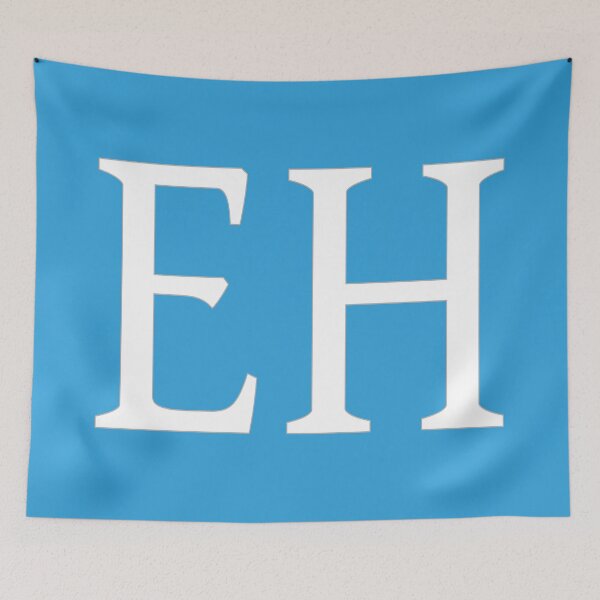 Item preview, EH Initials Monogram Elegant White Letters designed and sold by Jeallan Designs.